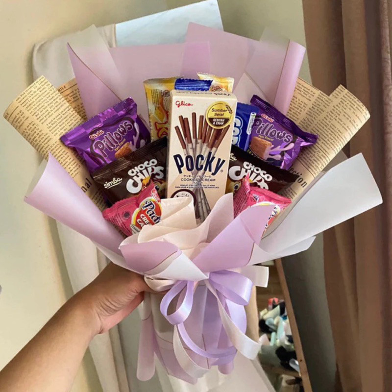 

Buket Snack [Free Packing] Bouquet Bucket Medium Murah Wisuda/Birthday/Graduation