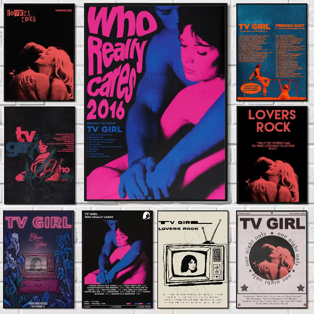 

Tv Girl French Exit Lovers Rock Poster HD art canvas painting home living room bedroom bar aesthetic decoration