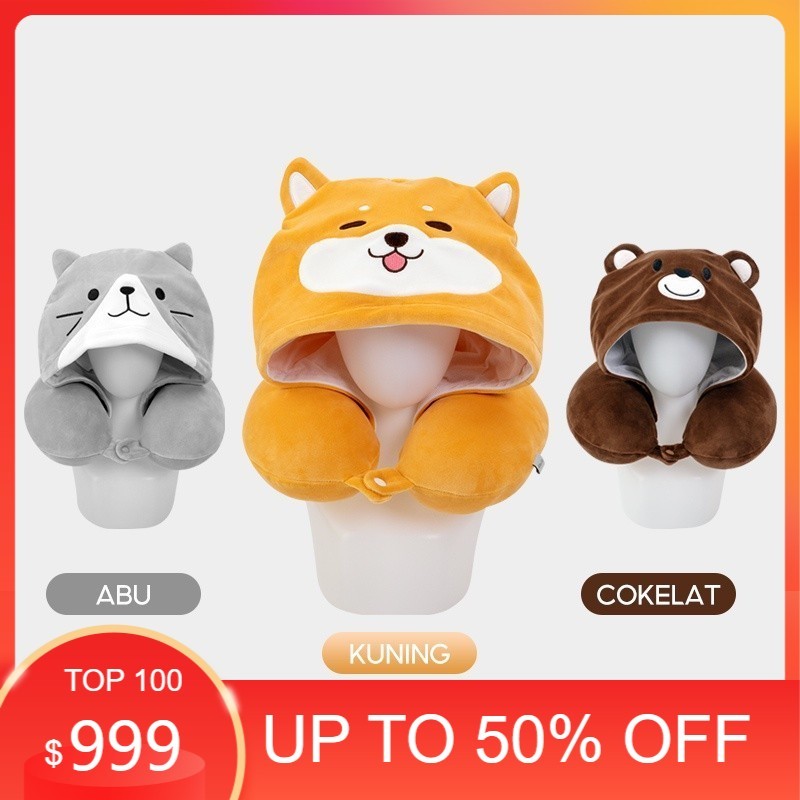 sale Alba Sol Hooded Neck Pillow Bantal Leher