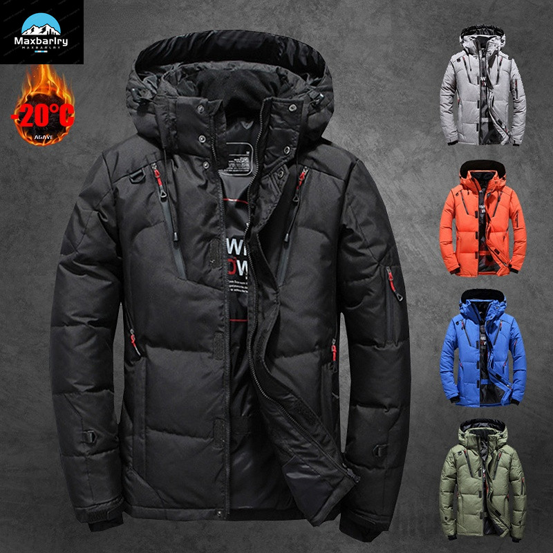 High Quality Winter Down Jacket Men's White Duck Down Coat Outdoor Windproof Warm Camping Clothes Me