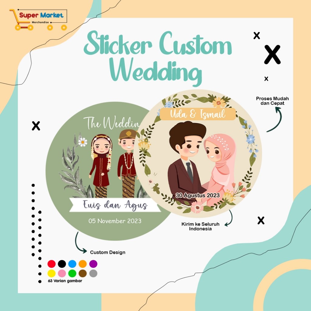 

[BACA DESKRIPSI] CETAK STIKER PERNIKAHAN CUSTOM / STICKER LOGO WEDDING CUSTOM / CETAK STICKER FOTO DESAIN SENDIRI