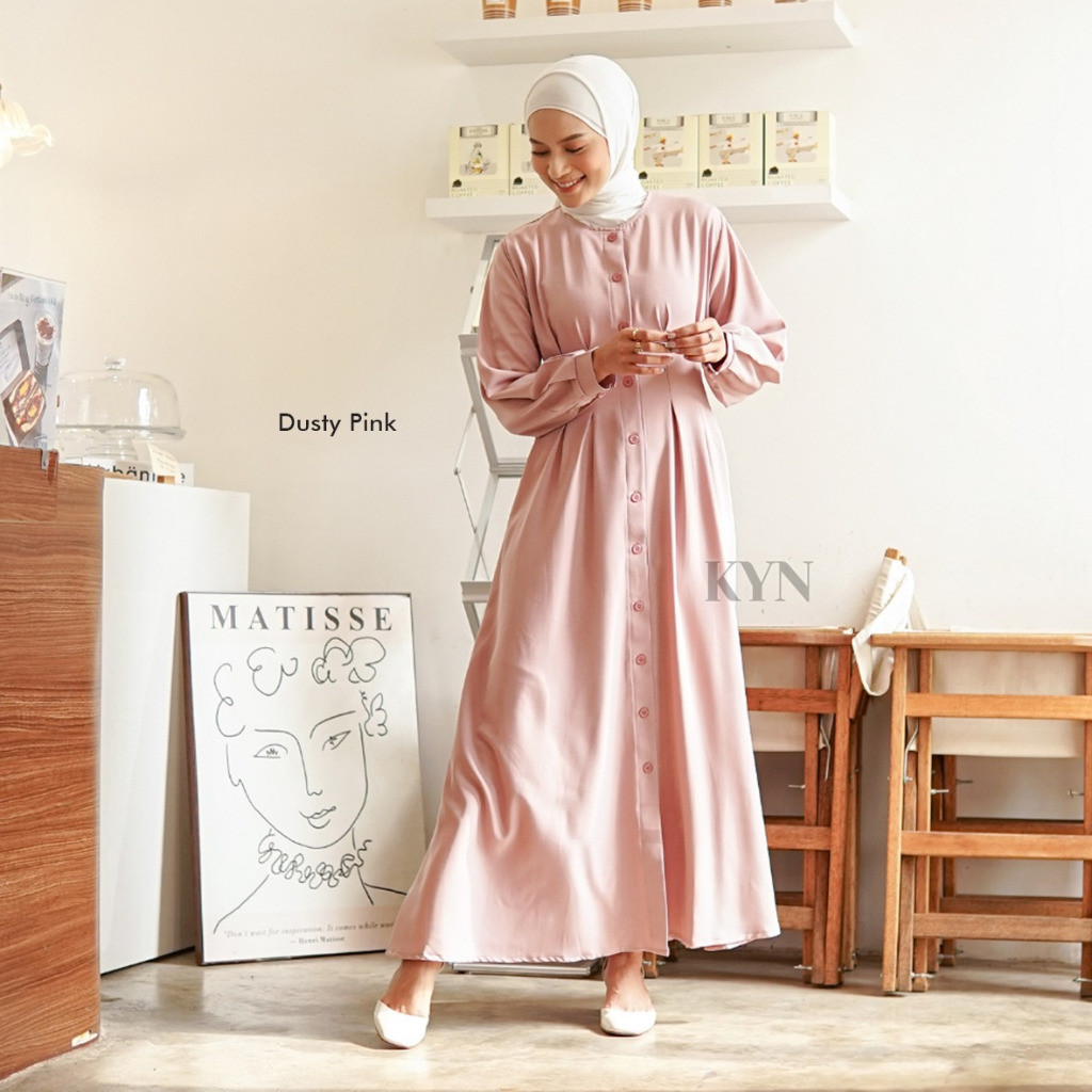 G150 | LIA GAMIS WANITA CASUAL MAXIDRESS RAYON TWILL KOREAN STYLE GAMIS KAJIAN [Girls_collection.id]