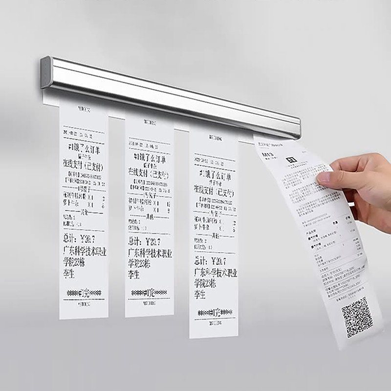 

20/30/40/50cm Ticket Tab Bill Receipt Hanging Rack Bar Kitchen Order Document Holder Kitchen Tool Ticket Paper Clip Organizer
