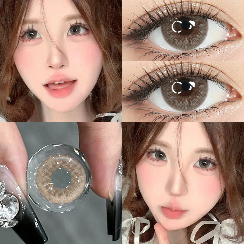 [COD*NEW] Softlens Normal 1Pasang Soflens Diameter 14.5MM SEATTLE seri softlen Brown softlens Grey S