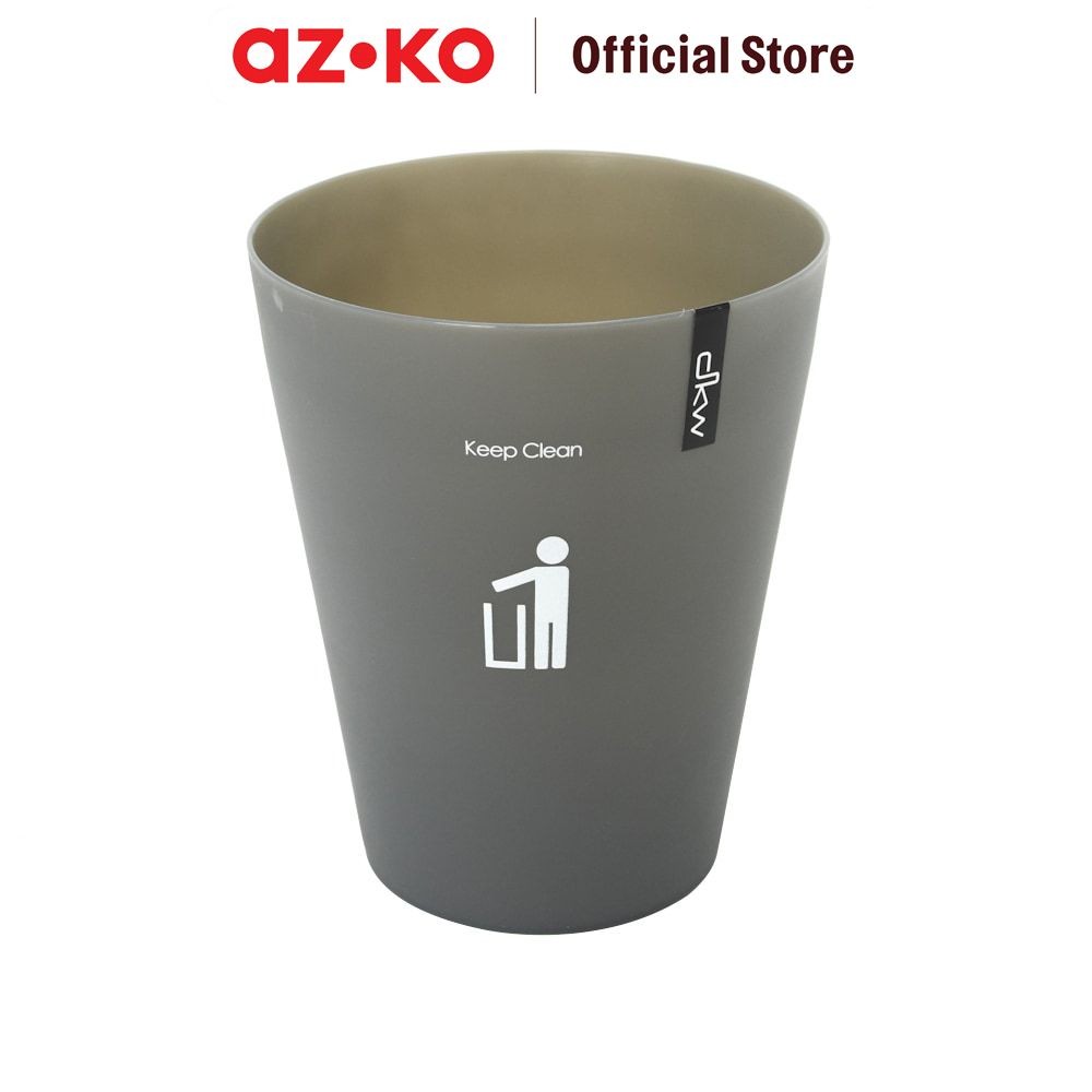 AZKO Tempat Sampah 4.5 ltr Plastik - Abu Abu Tong Sampah Wadah Pembuangan Alat Kebersihan Indoor Tra