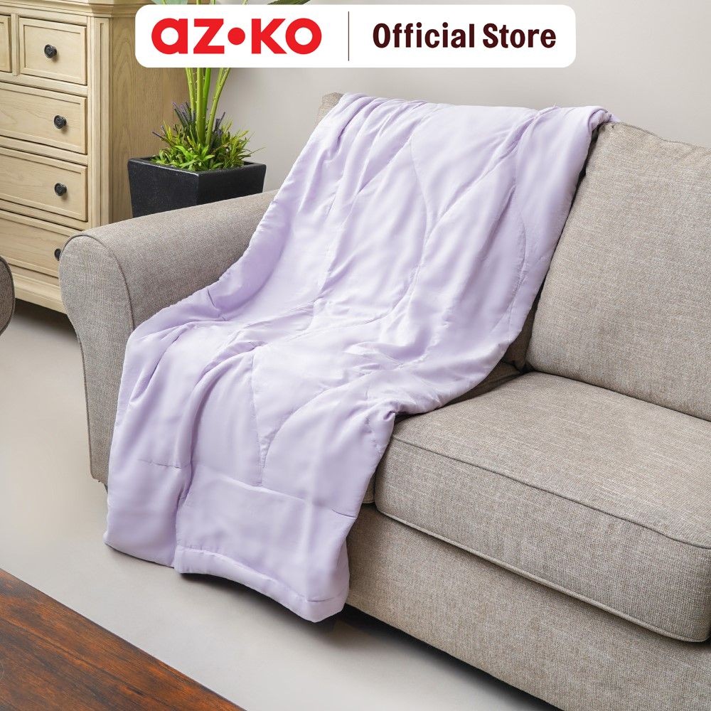 AZKO Sleeplite 150x200 cm Selimut Polyester Summer Solid - Ungu Lilac Blanket Kain Penghangat Tubuh 