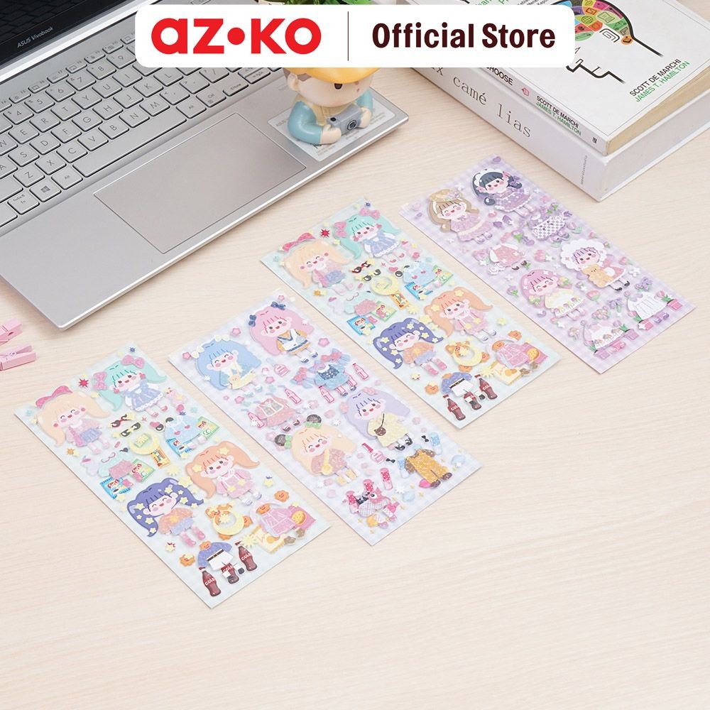 

AZKO Ataru Stiker Dress Suli Wow011-103 Random Stiker Dekoratif Lucu Cute Stickers Deco Sticker Pack Journal Book