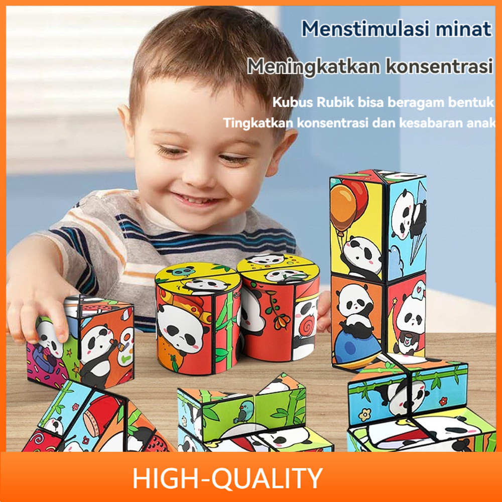 Mainan Edukasi Anak Rubik 3D Kreativitas Mengasah Otak Dapat Diputas COD Lego Yang