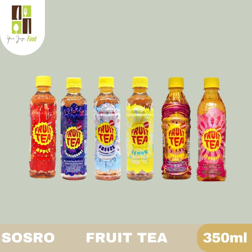 

Fruitea Sosro / Minuman Fruit Tea / Apel / Blackcurant / Freeze / Lemon / Markisa / Strawberry 350ML