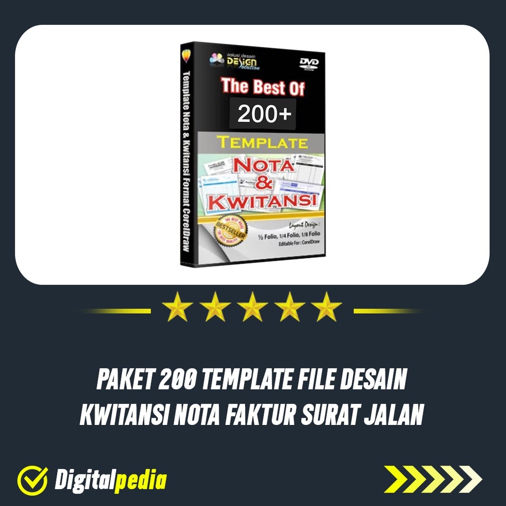 Paket 200 Template File Desain Kwitansi Nota Faktur Resep Surat Jalan Percetakan Design Grafis