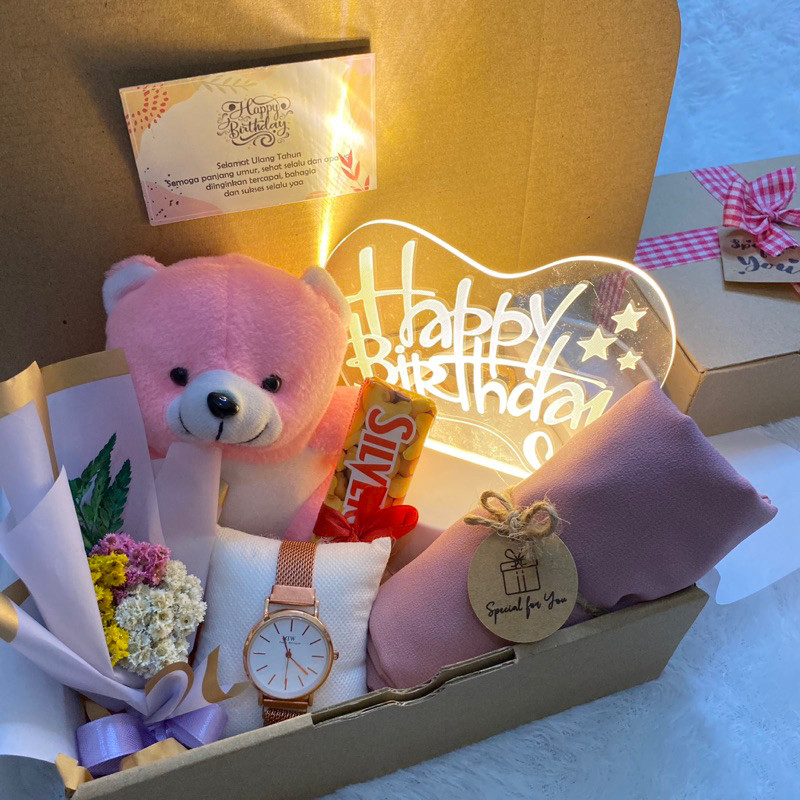 

️(PAKET LED HIJAB) HAMPERS ULANG TAHUN BEST SELLER