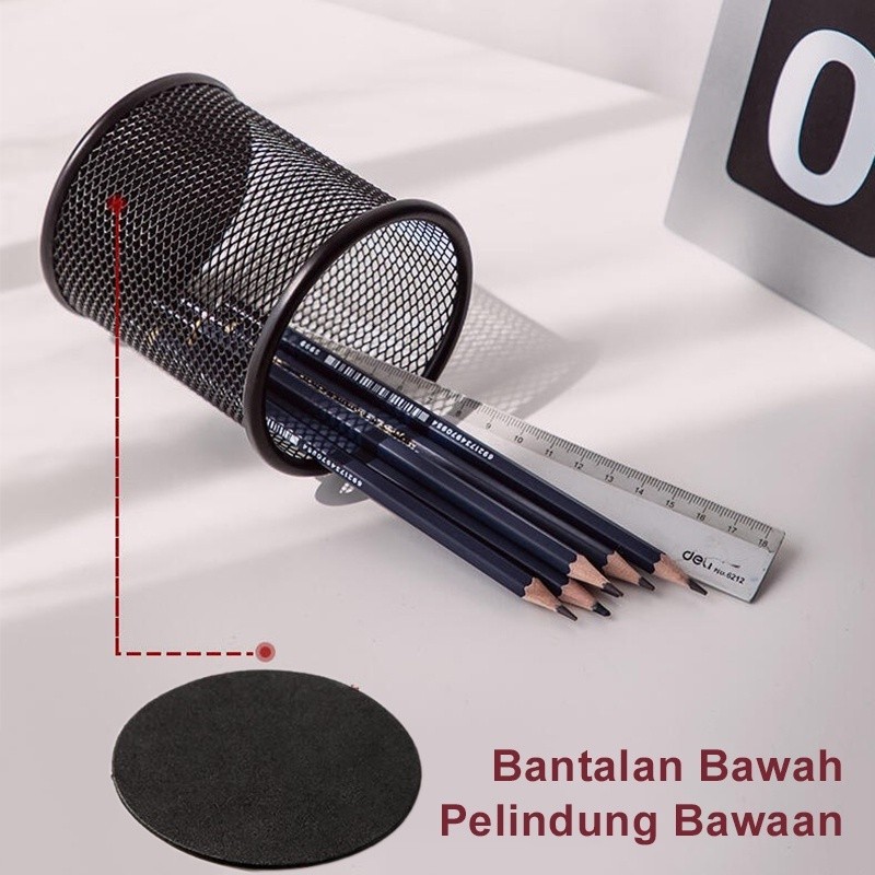 

BOBOMARTS DELI PEN HOLDER BULAT TEMPAT PULPEN PENSIL PENGGARIS TEMPAT ALAT TULIS WARNA HITAM 909