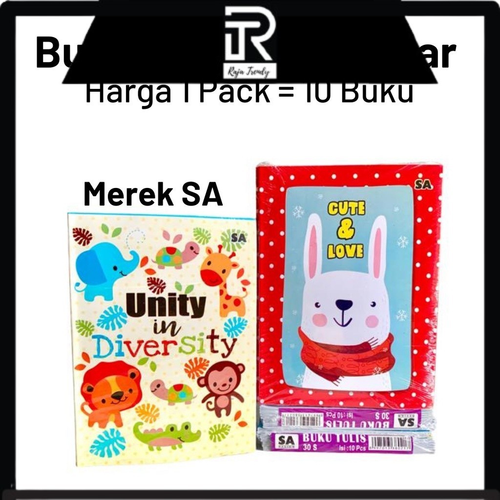 

Buku Tulis SA isi 30 Lembar Murah (10Buku)