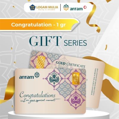LOGAM MULIA EMAS ANTAM LM GIFT SERIES CONGRATULATIONS  1 GRAM 1 GR GOLD (TS)