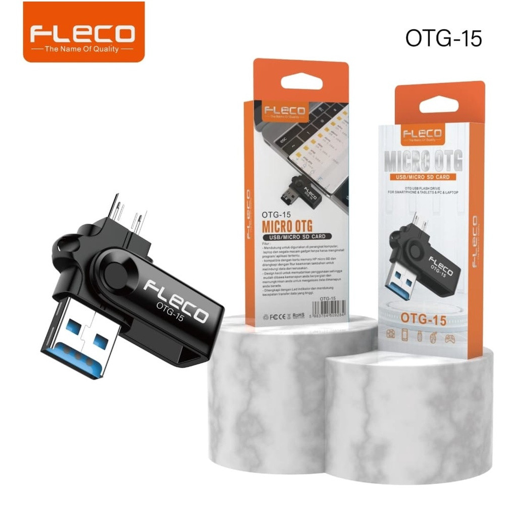 Fleco OTG 15 Card Reader Original Fleco OTG-15 Micro SD Card + USB 3.0 High Speed Copy Data OTG15