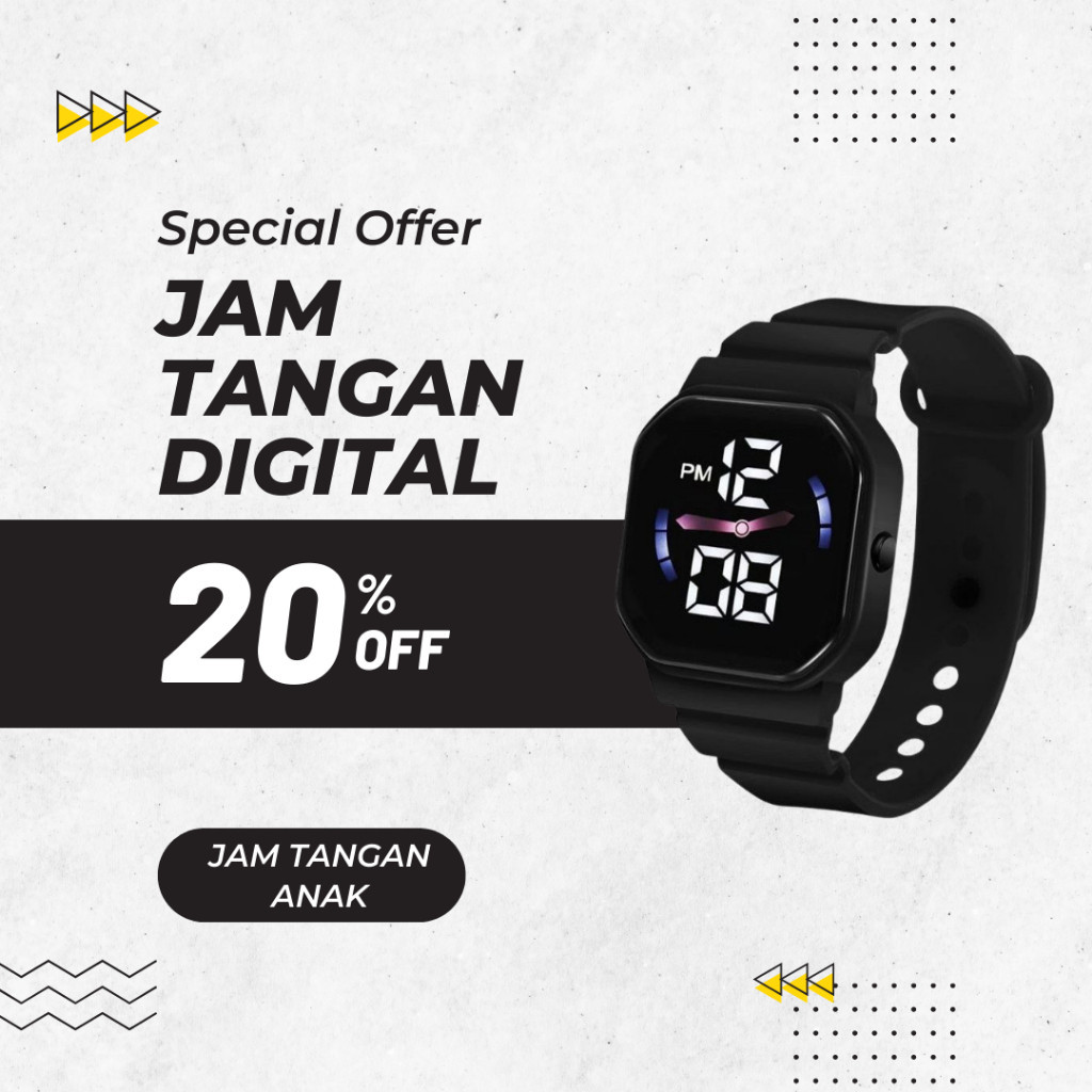 Jam Tangan Digital Anak Kekinian LED Tahan Air Untuk Laki-Laki dan Cewek - jm tagan jsm tanggan ank