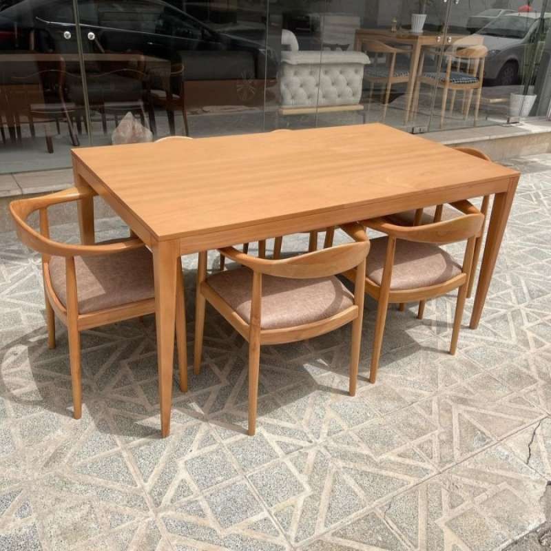 Meja Makan Minimalis Kayu Jati - Meja Makan Minimalis Kursi 6 - kursi 6