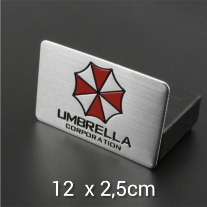 Emblem Sticker Resident Evil Umbrella Stiker Alumunium Plat Umbrella
