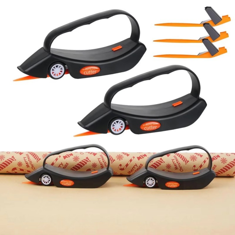 

Wrapping Paper Cutter 1 Packs Of Wrapping Paper Cutter With 3 Interchangeable Blades Gift Wrap Cutter With Wheels Christma Paper