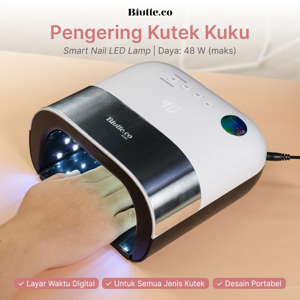 

- Biutte.co Pengering Kutek Kuku Smart Nail Lamp LED Light Gel Manicure - SUN3 -