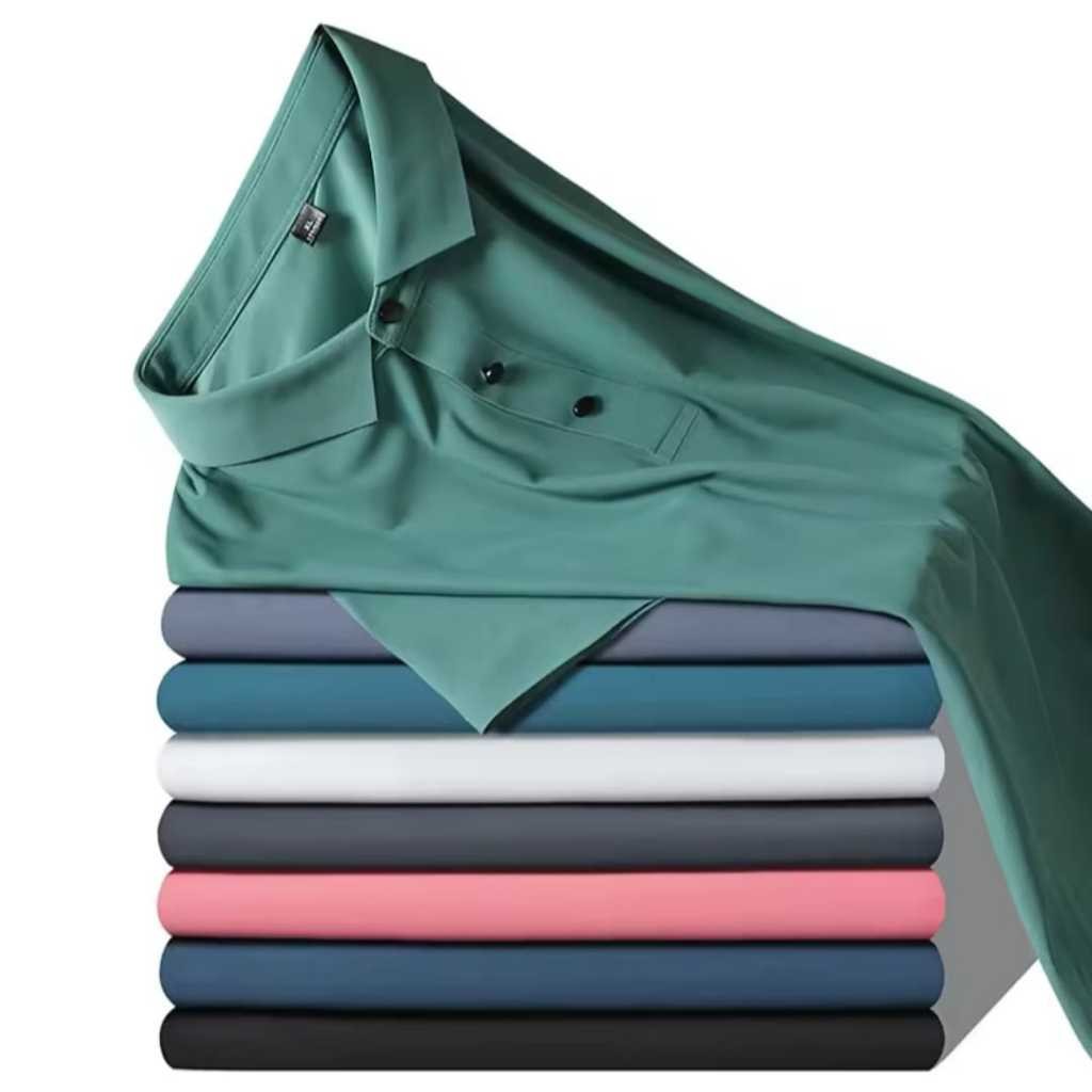 AZ86NS kaos kerah polo pria dry fit seamless original ice silk tanpa jahitan  Kaos Kerah Pria olah r