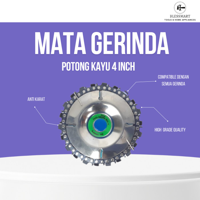 RYU Mata Gerinda Potong Kayu 4 Inch Chain Carving Disc