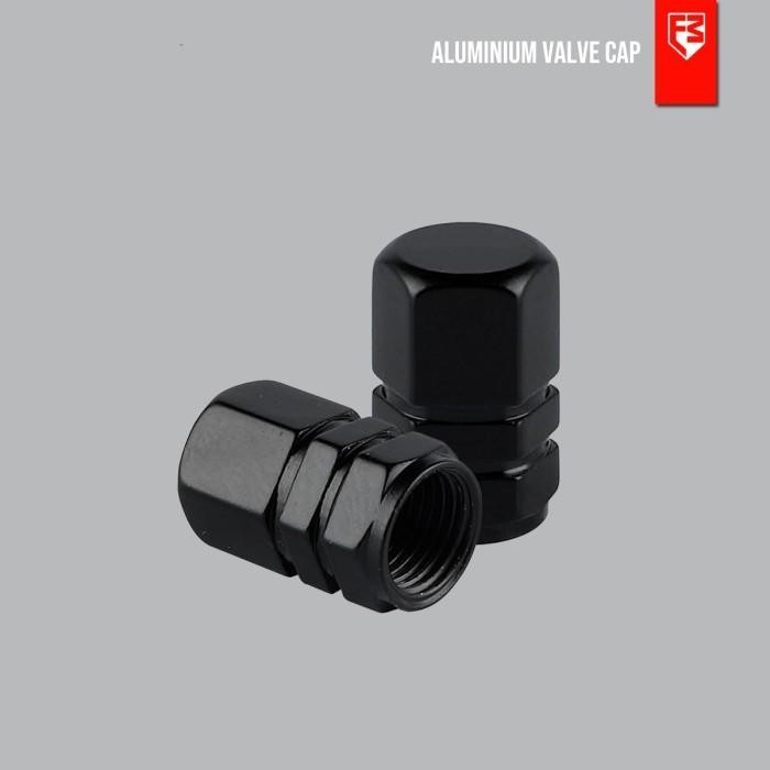 Tutup Pentil Aluminium Alloy Black Ban Motor Mobil nmax vario pcx xmax vespa stylo - 1 pcs