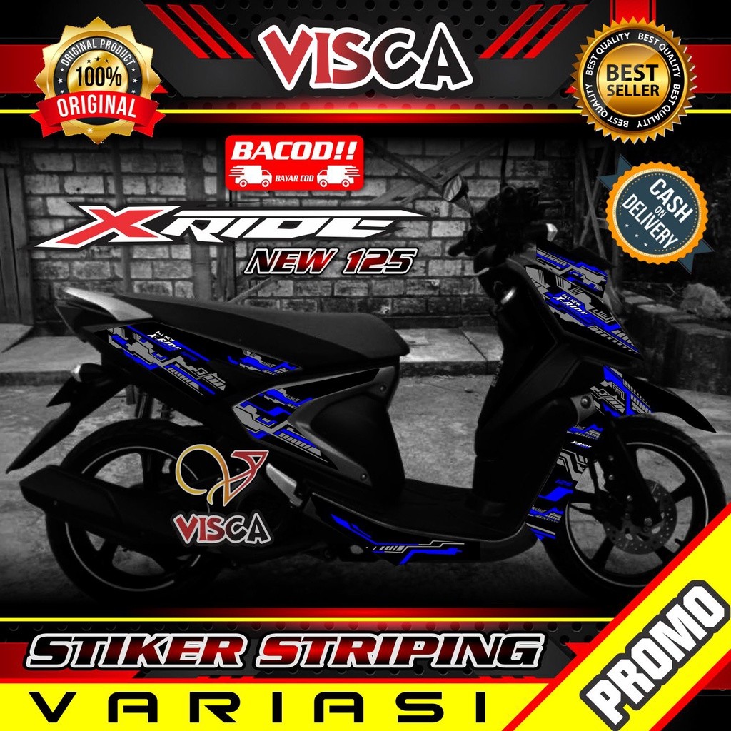 Striping X Ride 125 Stiker Sticker Striping Variasi Yamaha X Ride 125 - Striping Hologram X Ride 125