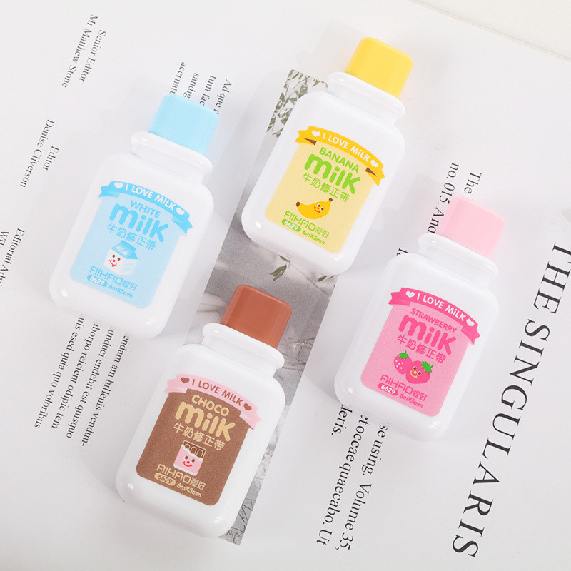 

1pcs cute milky correction tape material escolar kawaii stationery office school supplies papelaria