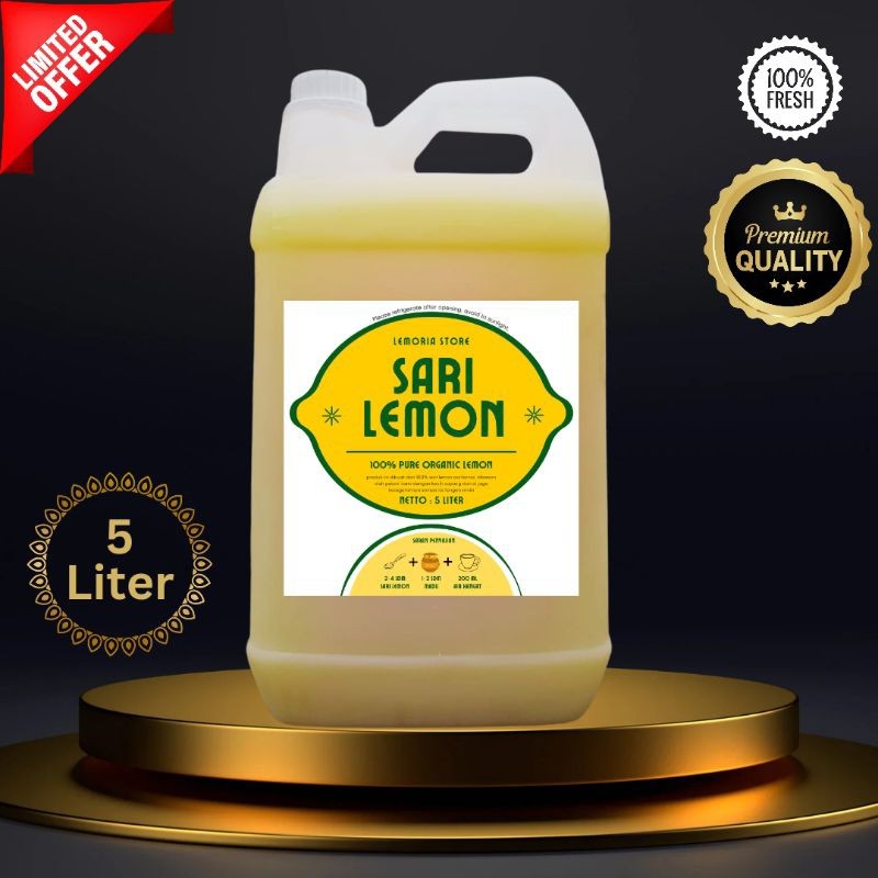 

Lemoria - Sari Lemon 5 Liter Air Lemon Murni Pure Lemon Juice Asli 100%