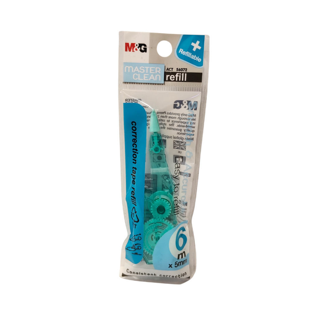 

Refil Correction Tape M&G ACT56072 Refil Tip Ex Kertas Master Clean 6m x 5mm SATUAN