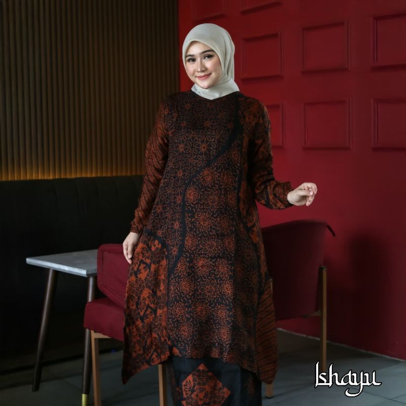 OUTFITKU - Baju kondangan wanita kekinian Gamis kondangan simple elegan Baju kondangan Tunik wanita 