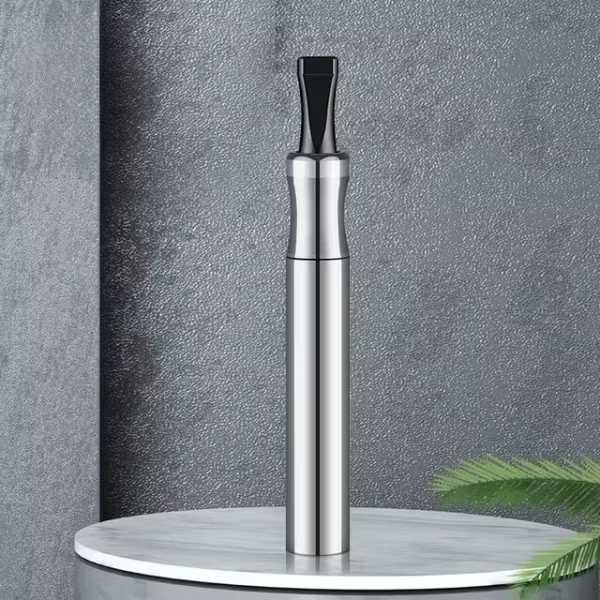 Asbak Mini Portable - Asbak pipa rokok mobil - Asbak Pipa Stainless Steel Tahan Api - Silver