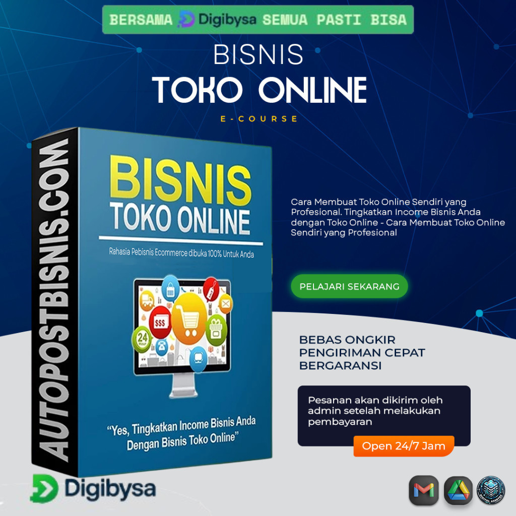 [EC159] BISNIS TOKO ONLINE - Tingkatkan Income Bisnis Anda dengan Toko Online - Cara Membuat Toko On