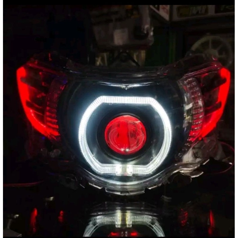 BILED ALA LAMPU DEPAN MIO SOUL GT 115 /XEON GT 125 CUSTOM ALIS RUNNING PLUS BILED ALA SUPER TERANG B