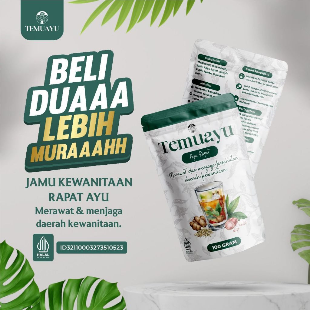 

TEMUAYU - Bundling 2 Pcs Minuman Jamu Ayu Rapet - Herbal Instan untuk Membantu Merawat dan Menjaga Kesehatan Daerah Kewanitaan