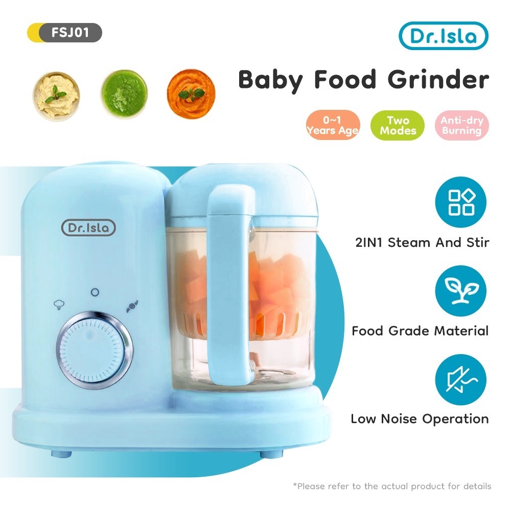 Dr.isla Blender Mpasi Bayi | Alat MPASI Baby Safe | Food Processor Bayi | Blender MPASI FSJ01