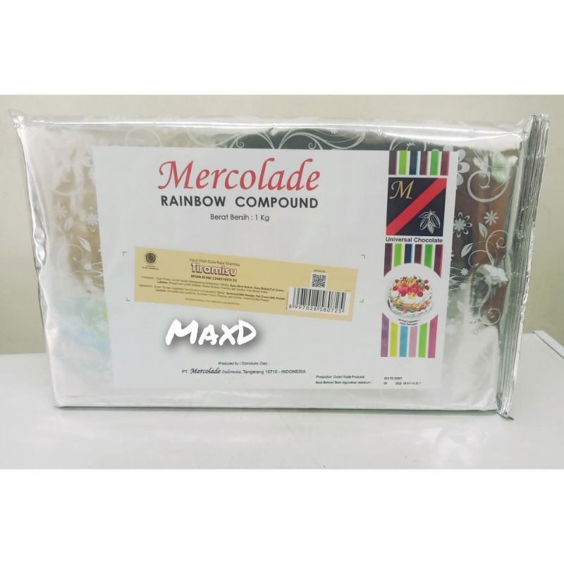 

NEW Mercolade Cokelat Batang Rainbow Compound Rasa Tiramisu 1kg PREMIUM