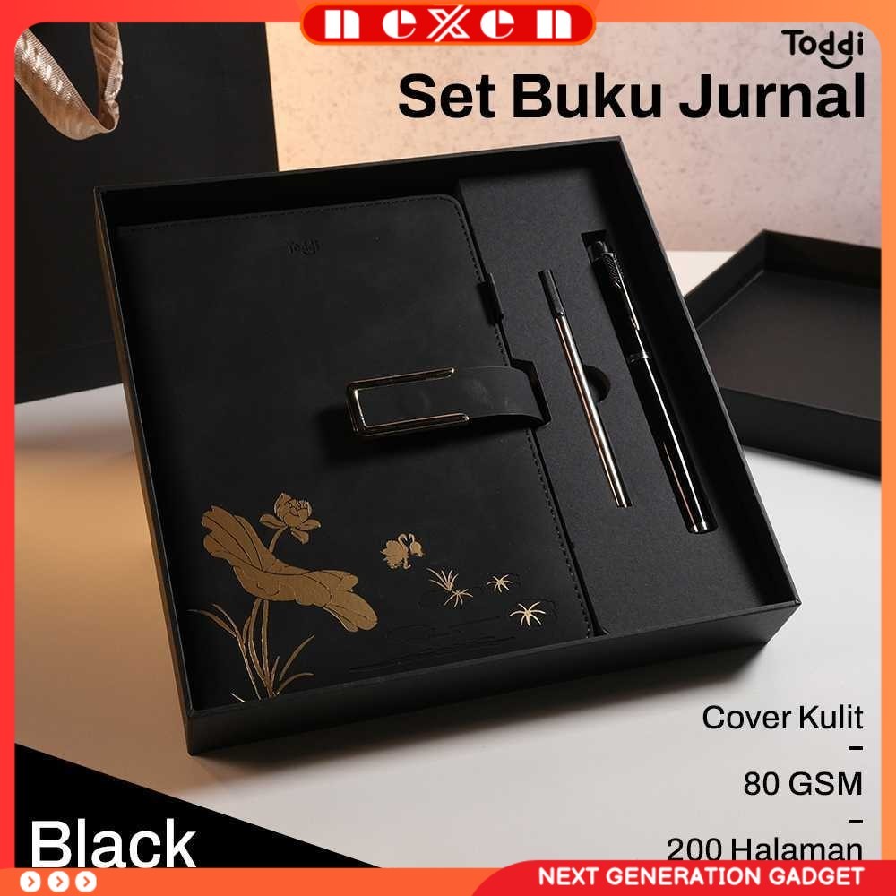 

Set Buku Jurnal Leather Notebook Diary 80GSM 200 Halaman - JG663