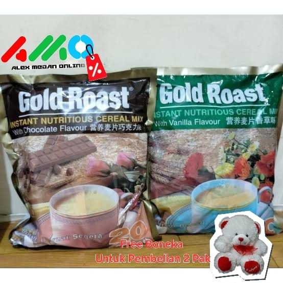 

NEW Sereal Gold Roast Instant Nutritious Cereal Mix 30gr isi 20sachet Coklat / Vanilla exp Feb 2027 PREMIUM