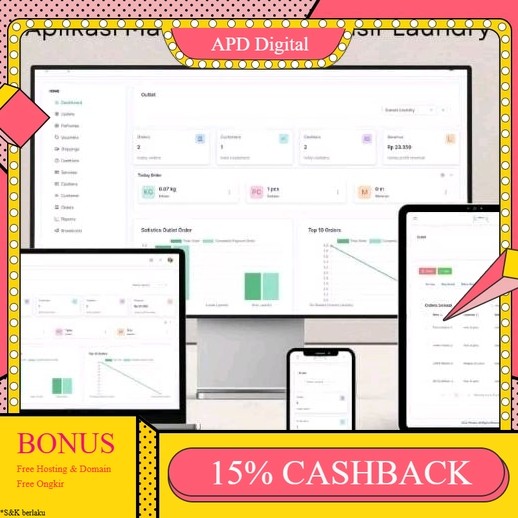 SOURCE CODE WEB LAUNDRY FITUR NOTIF WA APD