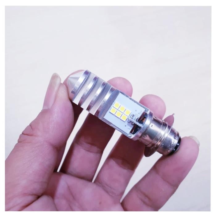 BOLAM LED/LAMPU UTAMA DEPAN LED MOTOR XEON KARBU/XEON GT RC/X RIDE DLL - Cassing silver, 12Titik Put