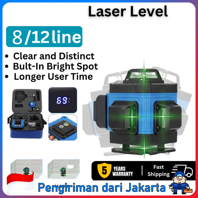 laser multifungsi 8 line laser level bangunan waterpass laser multifungsi meteran laser level 4d