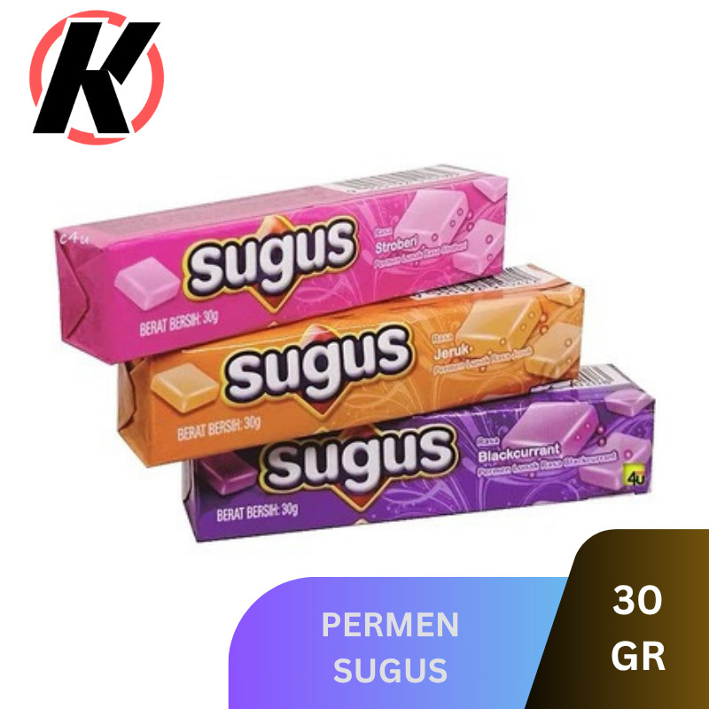 

Permen Sugus Buah 30gr – Permen Lunak Aneka Rasa Strawberry - Blackcurrant - Jeruk