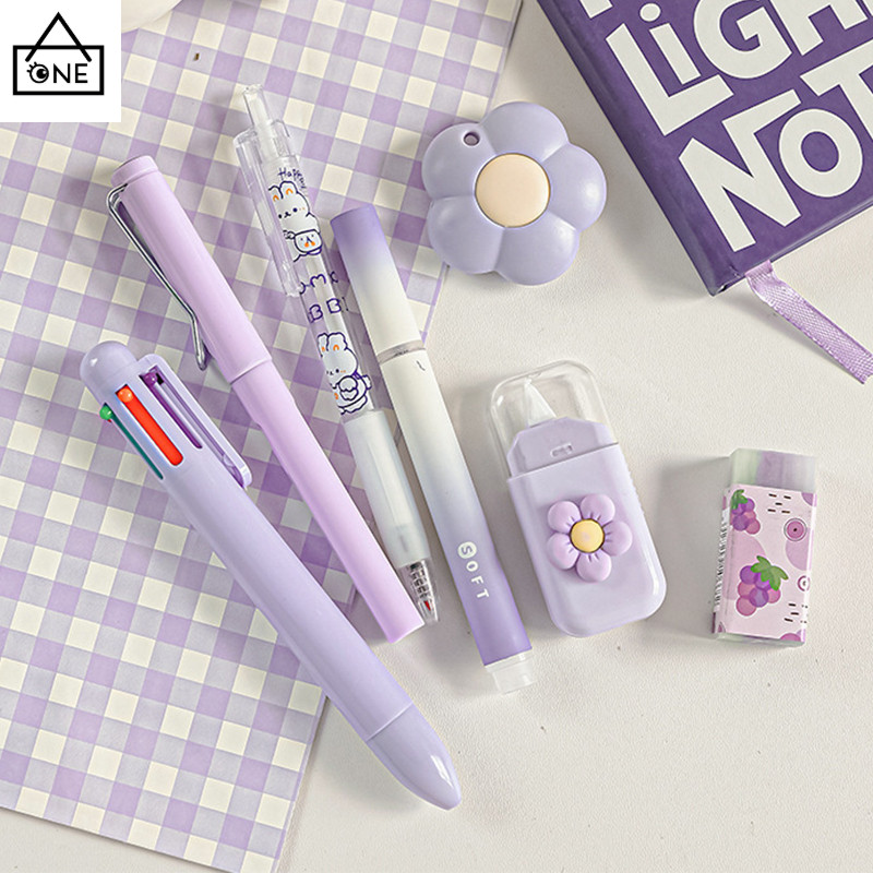 

COD❤Set Alat Tulis Alat Tulis Kreatif Lucu Set Alat Tulis Belajar Siswa 7-piece Set