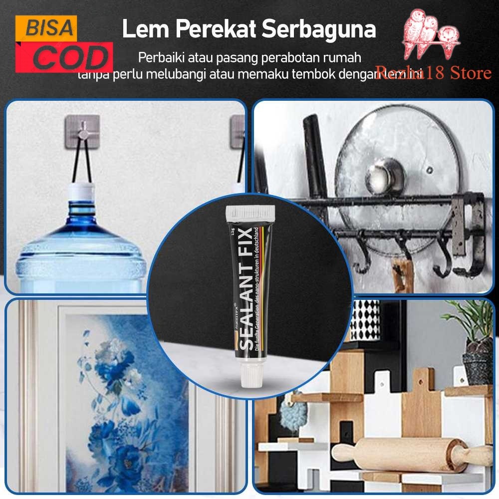 

⭐️R18⭐️SEALANT FIX Lem Besi Lem Power Glue Nail Free Strong Adhesive 12 gr