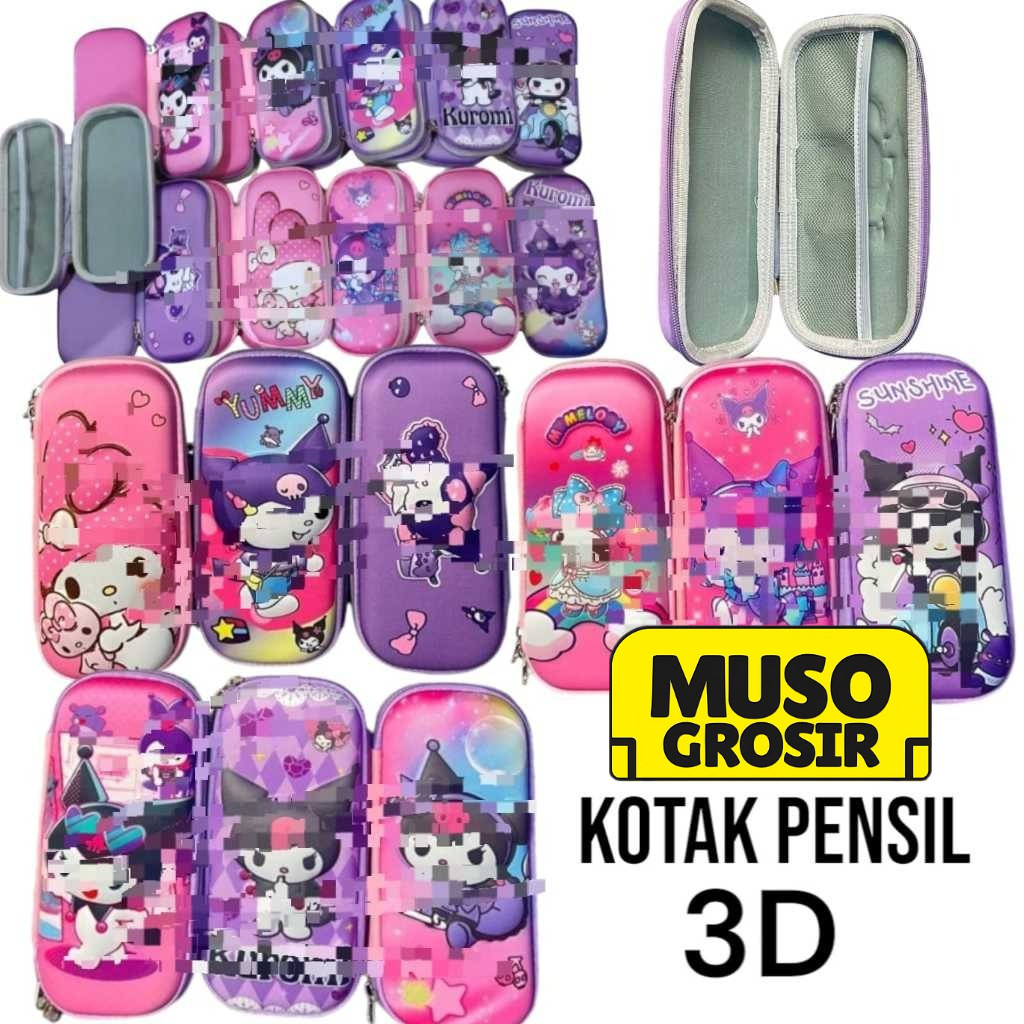 

MUSO | TEMPAT KOTAK PENSIL 3D ANAK SEKOLAH KARAKTER PEN PENCIL CASE 3D TIMBUL BAHAN EVA ANTI AIR BOY GIRL