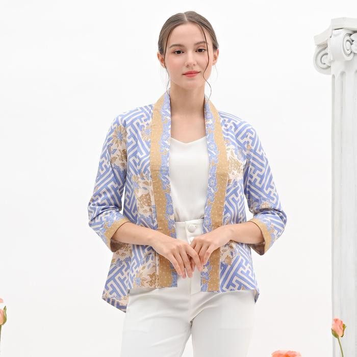 Outer Batik Wanita Modern - Blazer Batik Casual Formal - Atasan Batik Kantor Wanita Elegan