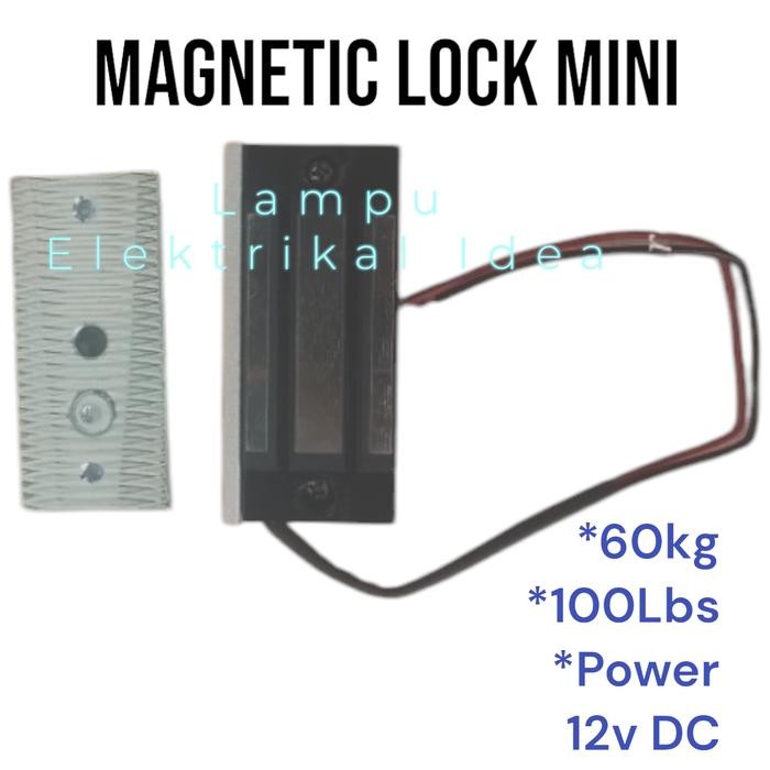 

MLOCK DOOR KUNCI PINTU MAGNET 100LBS MAGNETIC LOCK 60KG POWER DC KECIL
