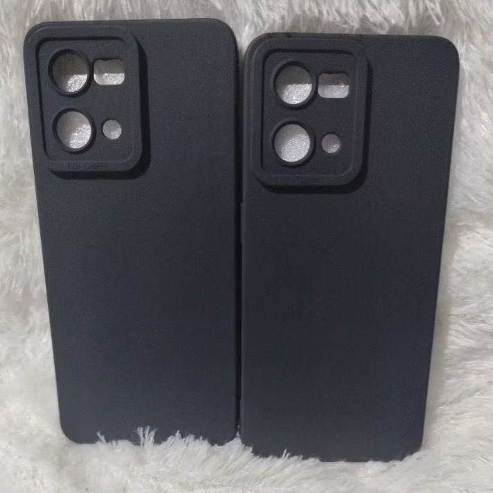 Silikon Case Pro Camera Oppo Reno 7 4G/Reno 8 4G Liquid Silicon Jelly Case Slime Black Matte